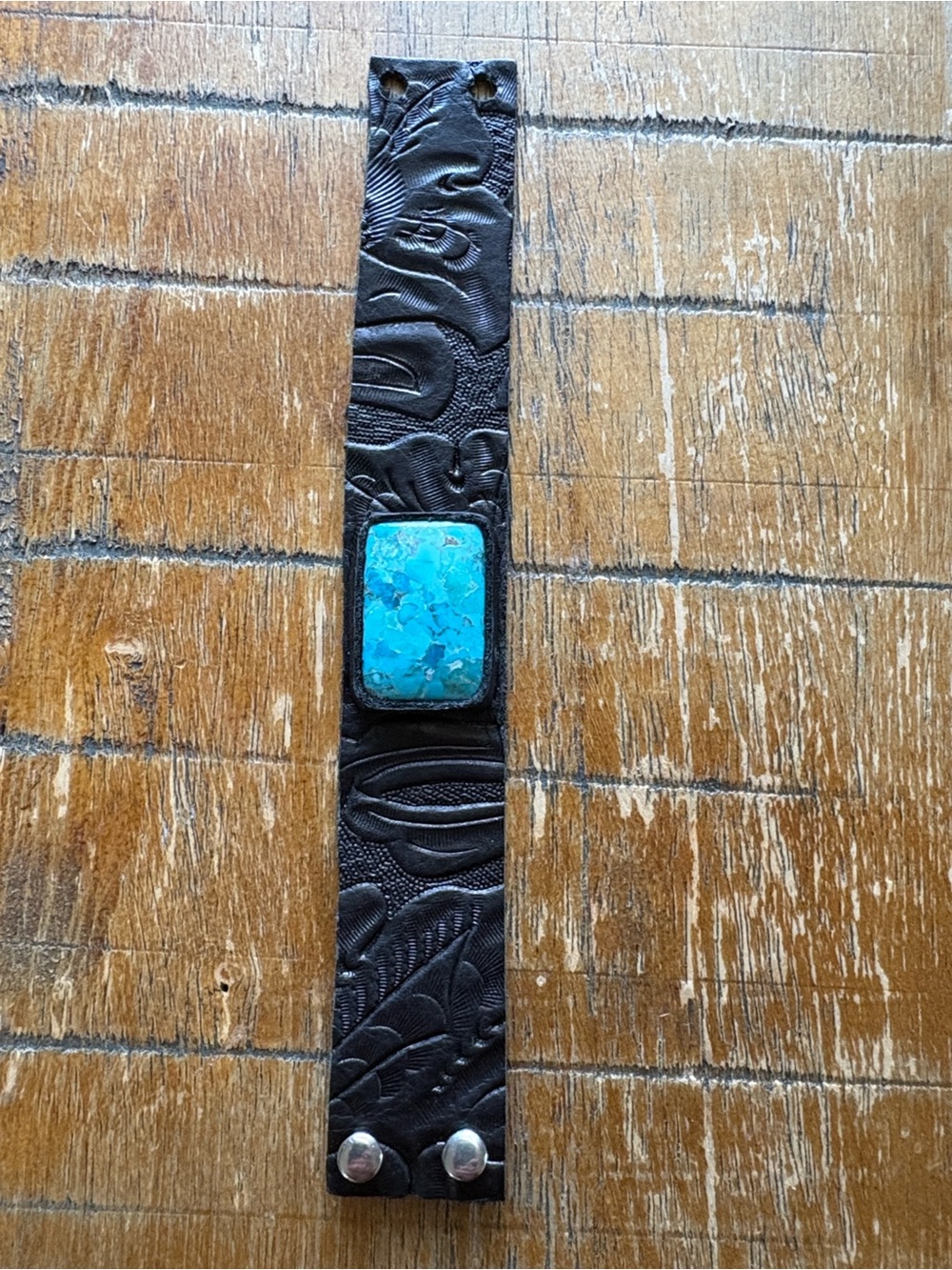Turquoise Leather Bracelet